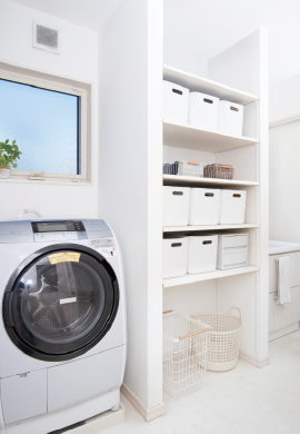 まとめ収納で動線が楽になる洗面収納